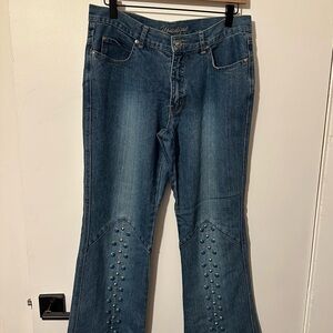 Younique Blue Beaded Women's Jeans